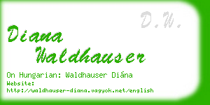 diana waldhauser business card